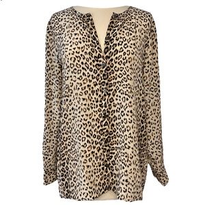 Equipment Cheetah Silk Blouse